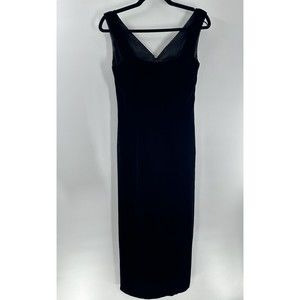 Brooks Brothers Black Velvet Maxi Dress Size 12 Fancy Date Night